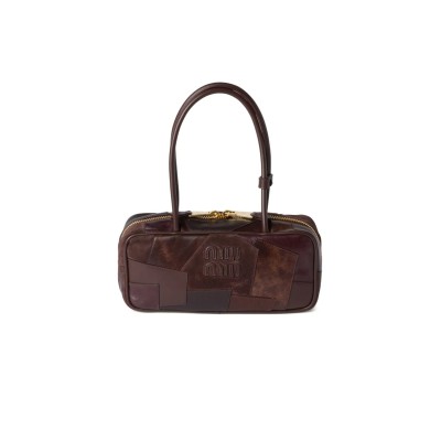 MIU MIU BEAU LEATHER PATCHWORK BAG 5BB173 (28*11.5*8cm)